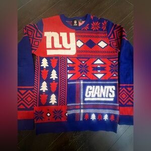 NFL Team Apparel - Ugly Crew Neck Sweater, New York Giants - SMALL